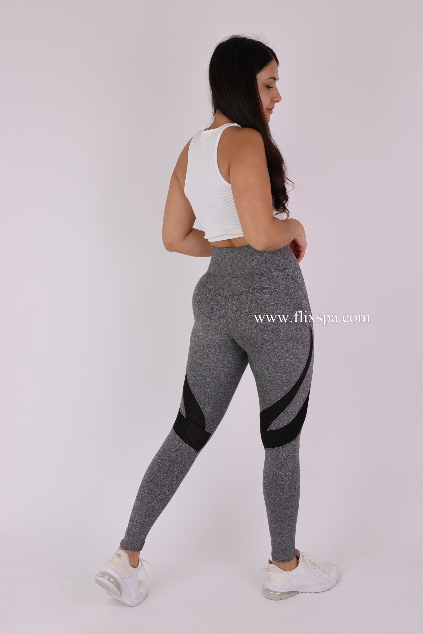 Calza Deportiva Mujer con Malla Lateral Transpirable