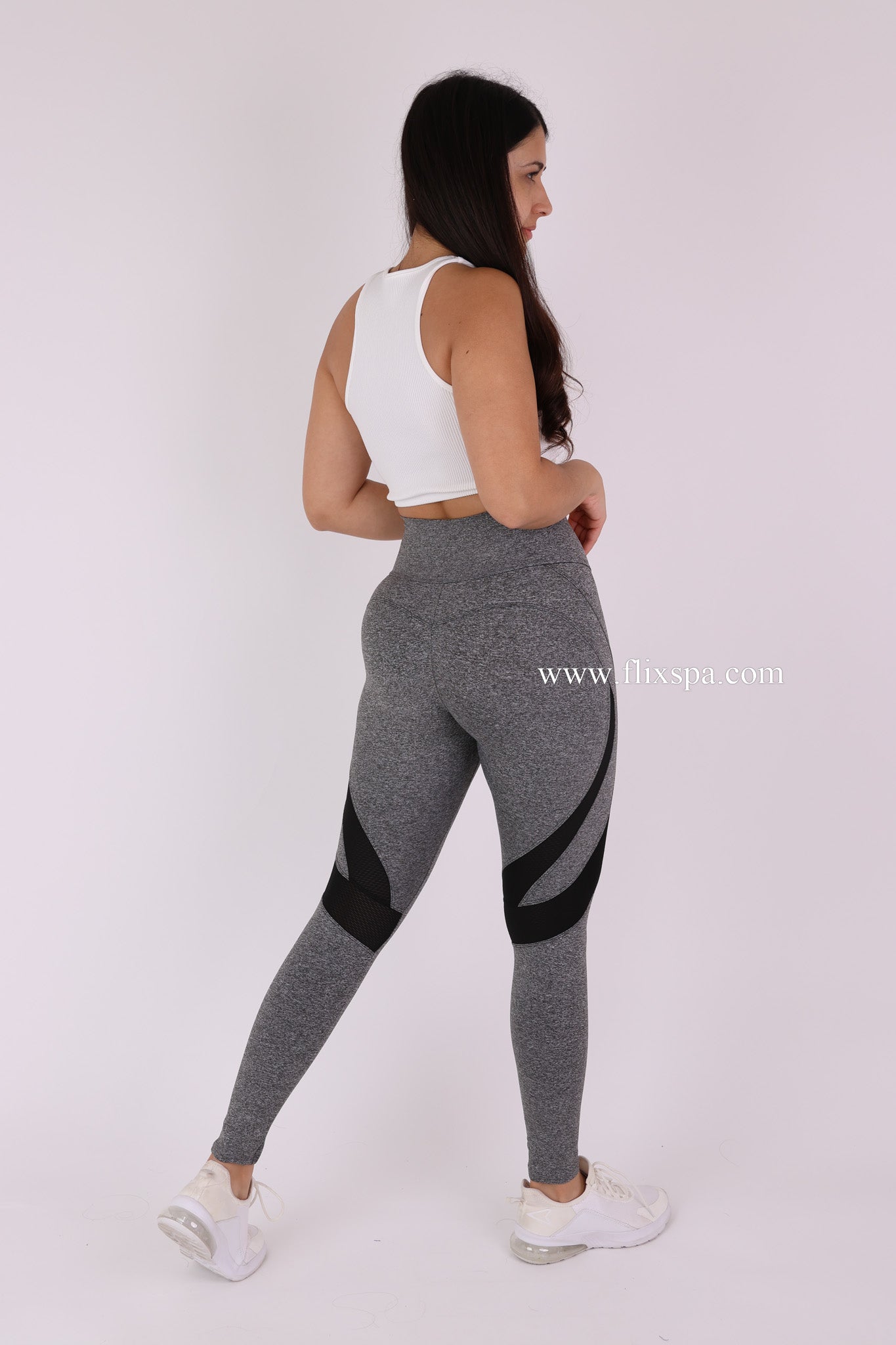 Calza Deportiva Mujer con Malla Lateral Transpirable