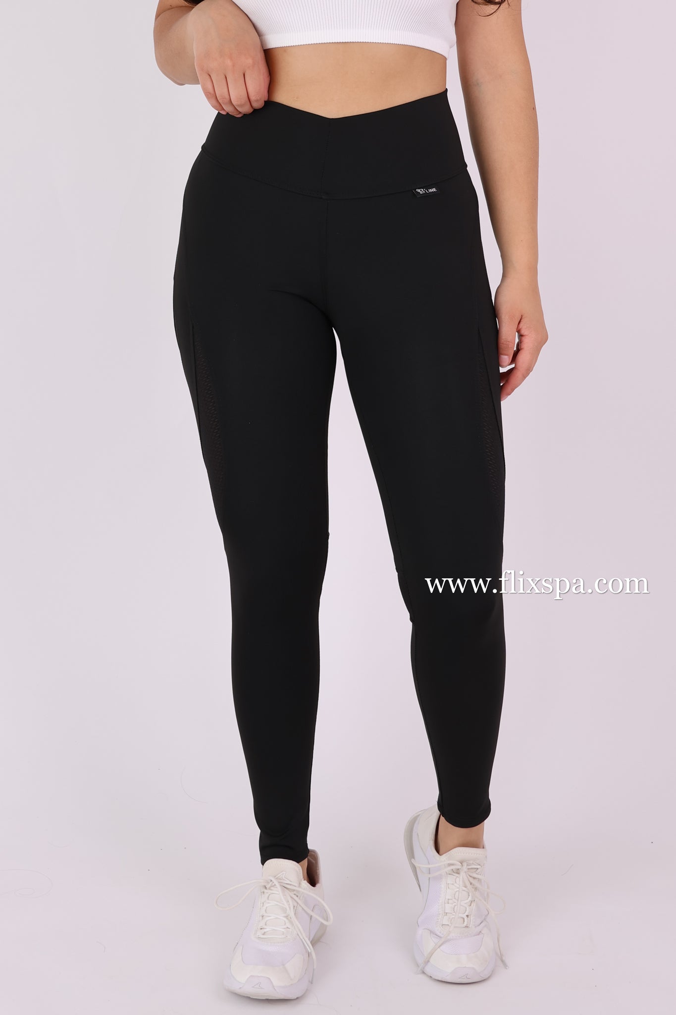 Calza Deportiva Mujer con Malla Lateral Transpirable