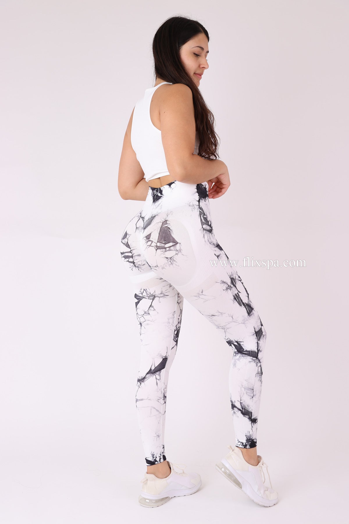 Calza Tie dye Fondo Blanco Doble Push up - HY33