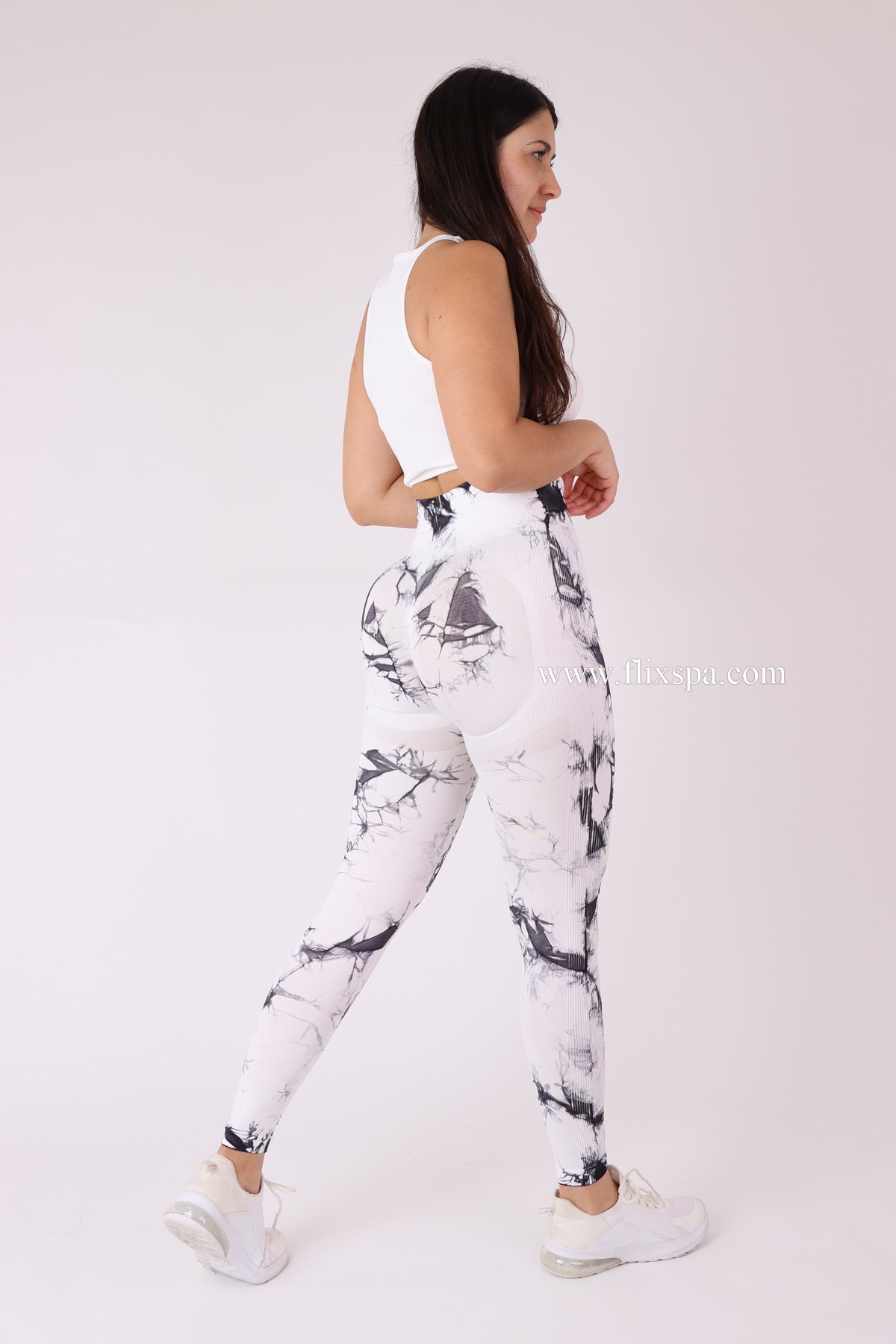 Calza Tie dye Fondo Blanco Doble Push up - HY33