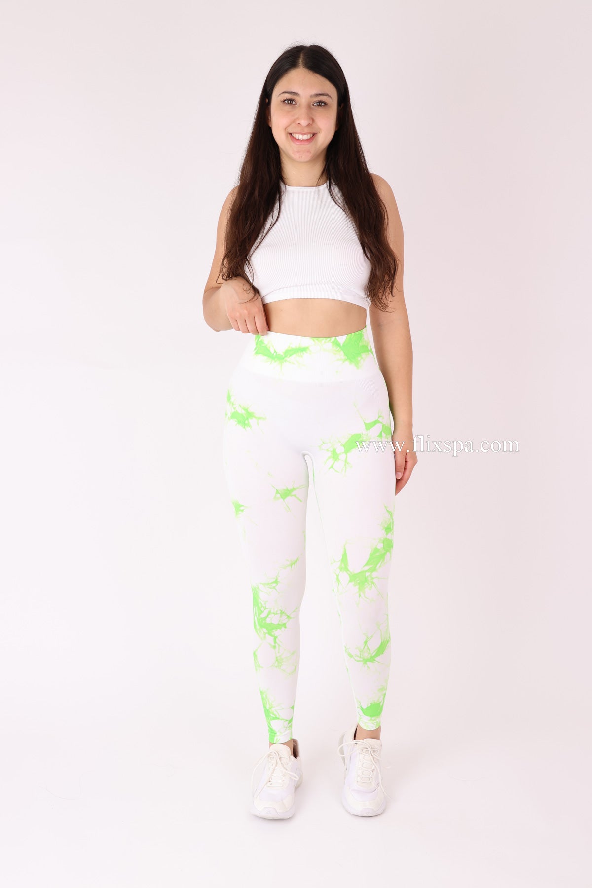 Calza Tie dye Fondo Blanco Doble Push up - HY33