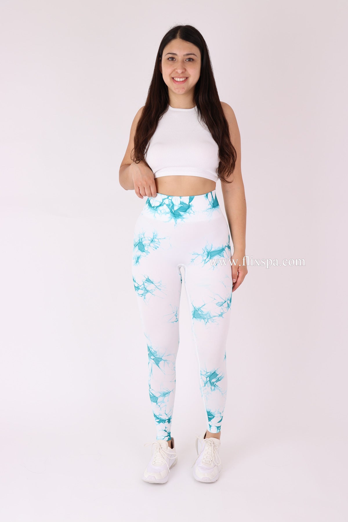 Calza Tie dye Fondo Blanco Doble Push up - HY33