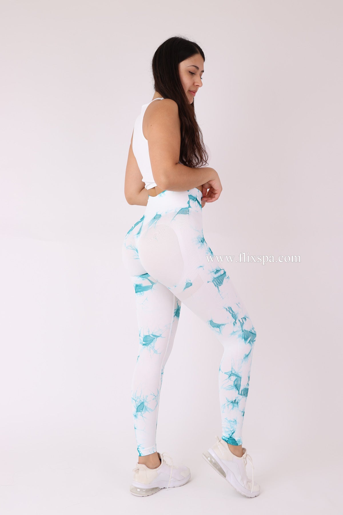 Calza Tie dye Fondo Blanco Doble Push up - HY33