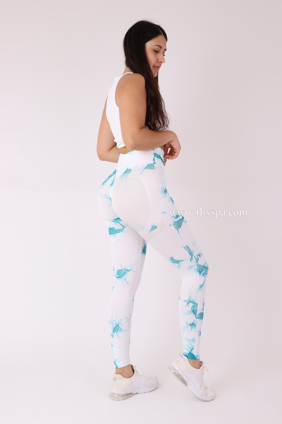 Calza Tie dye Fondo Blanco Doble Push up - HY33