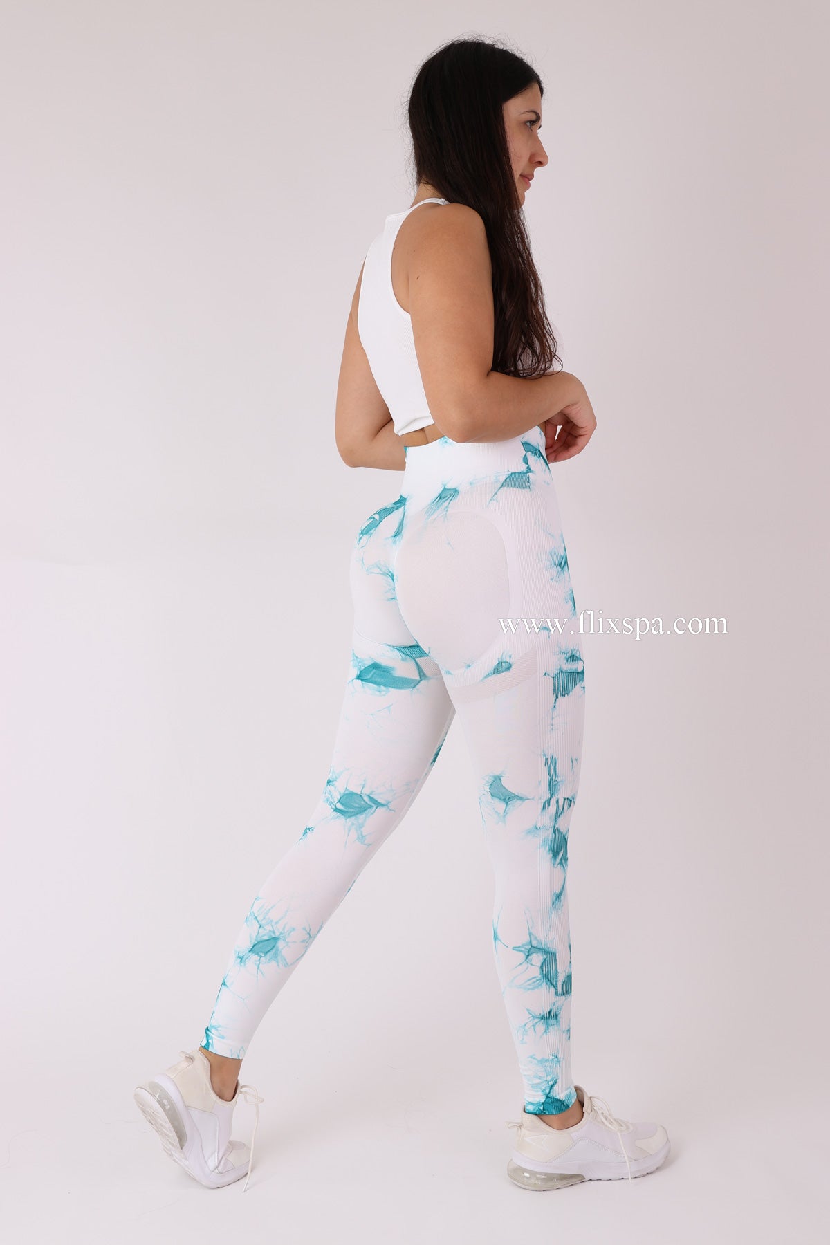 Calza Tie dye Fondo Blanco Doble Push up - HY33