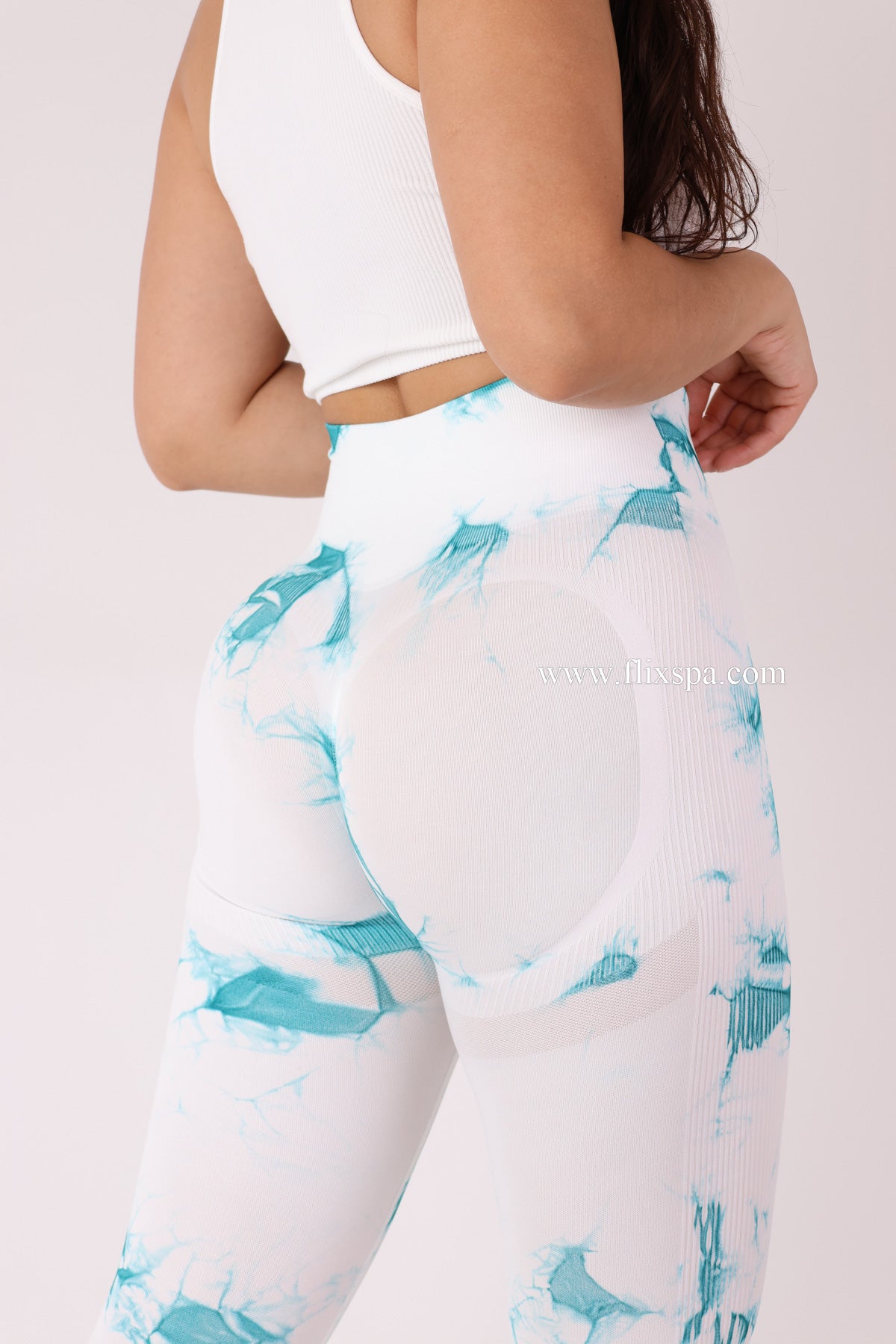 Calza Tie dye Fondo Blanco Doble Push up - HY33