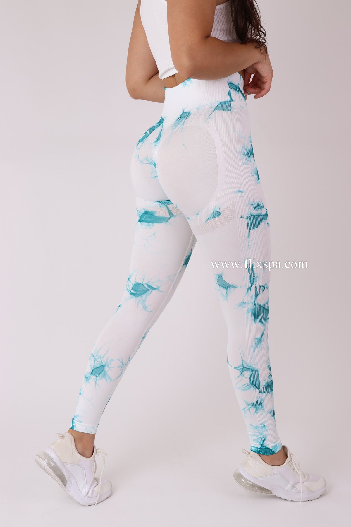 Calza Tie dye Fondo Blanco Doble Push up - HY33