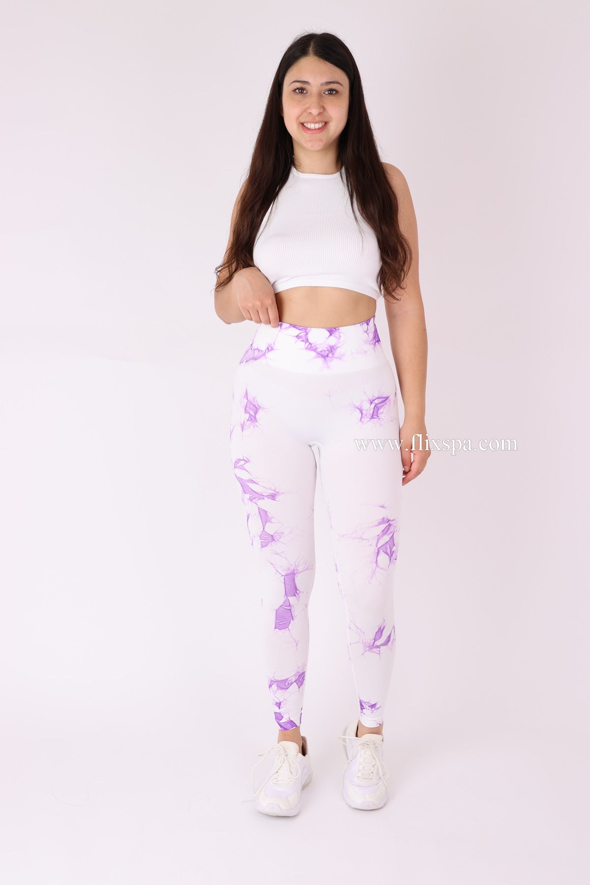 Calza Tie dye Fondo Blanco Doble Push up - HY33