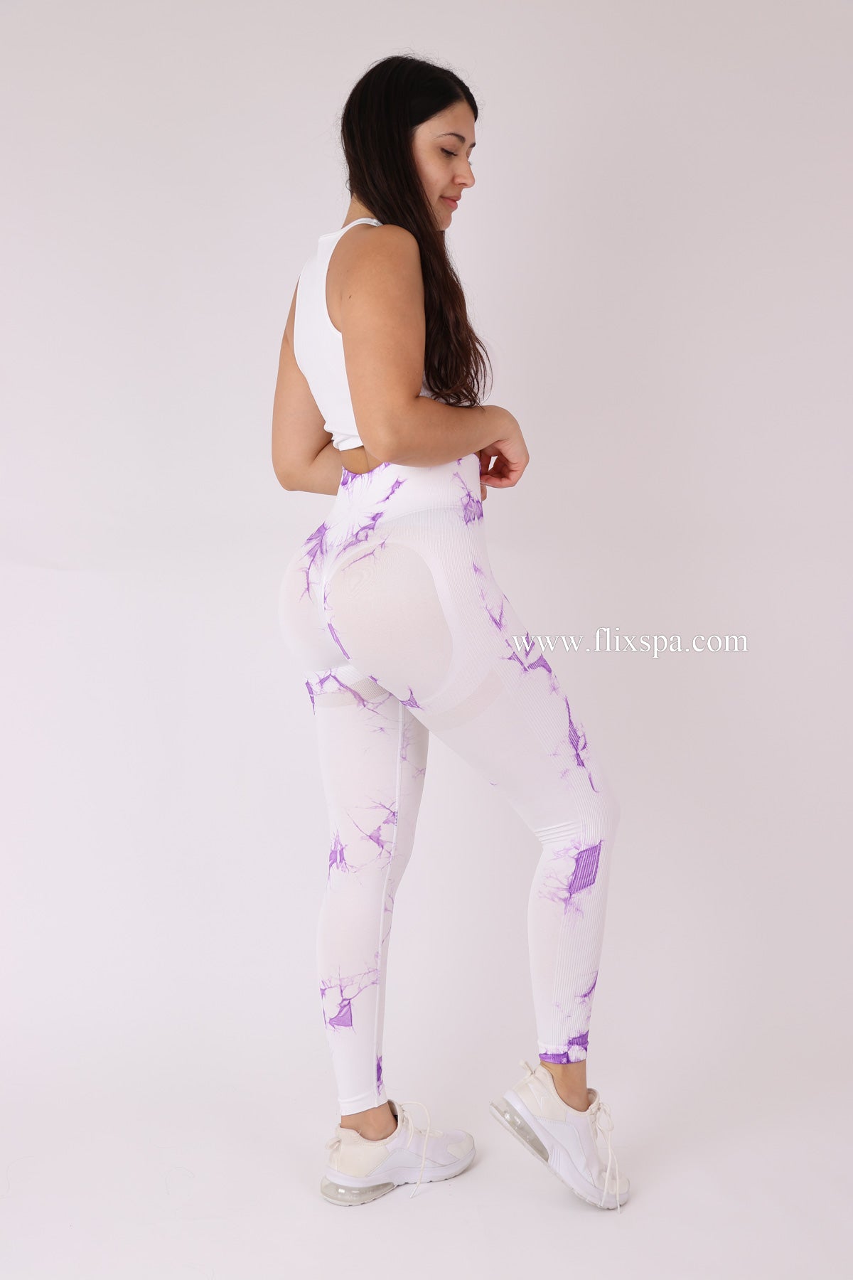 Calza Tie dye Fondo Blanco Doble Push up - HY33