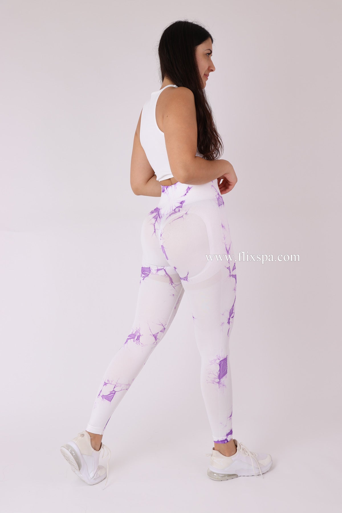 Calza Tie dye Fondo Blanco Doble Push up - HY33