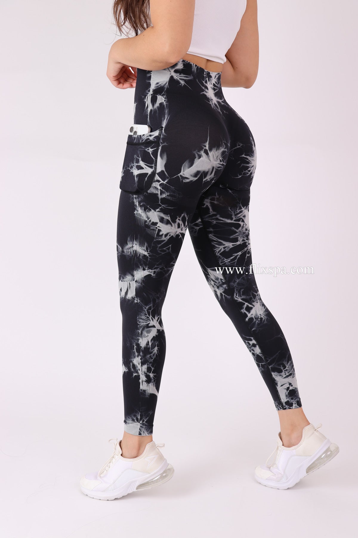 Calza tie dye doble push up con Bolsillo Lateral - HY08