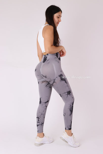 Calza tie dye doble push up con Bolsillo Lateral - HY08