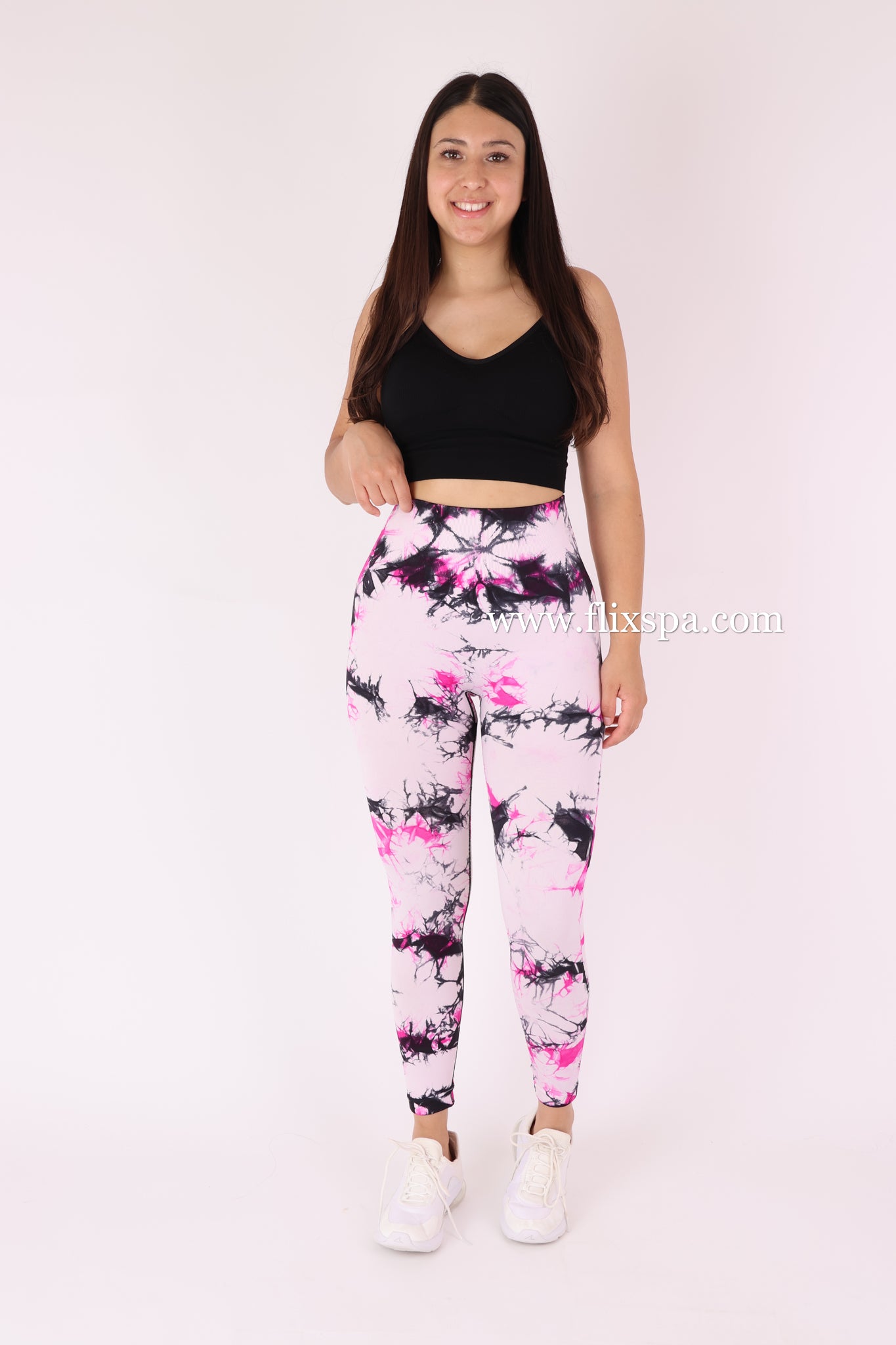 Calza doble push up diseño tie dye 2 colores - BX108