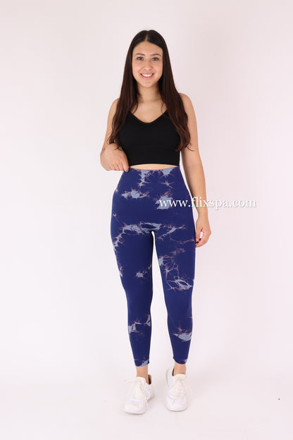Calza doble push up diseño tie dye 2 colores - BX108