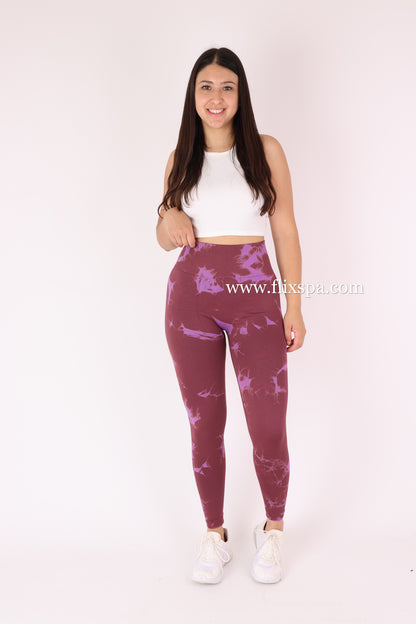 Calza doble push up diseño tie dye 2 colores - BX108