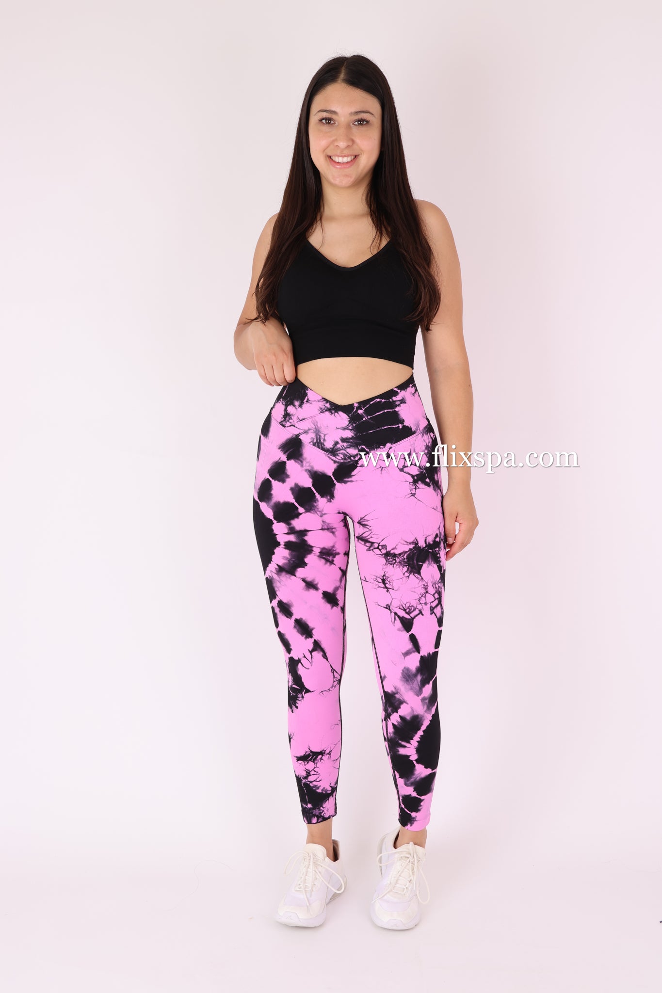 Calza Doble Push Up Mandala con Pretina Delantera Cruzada - Alta Calidad BX106