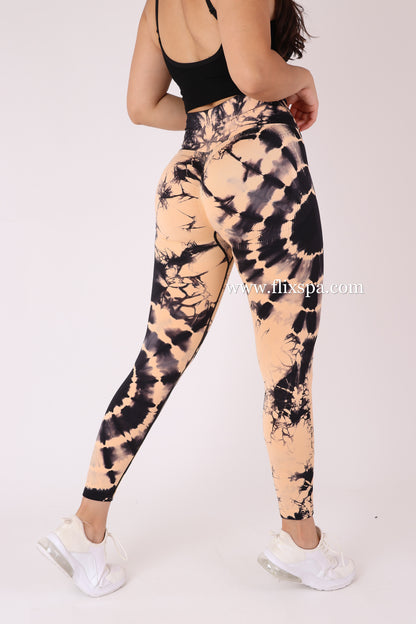 Calza Doble Push Up Mandala con Pretina Delantera Cruzada - Alta Calidad BX106