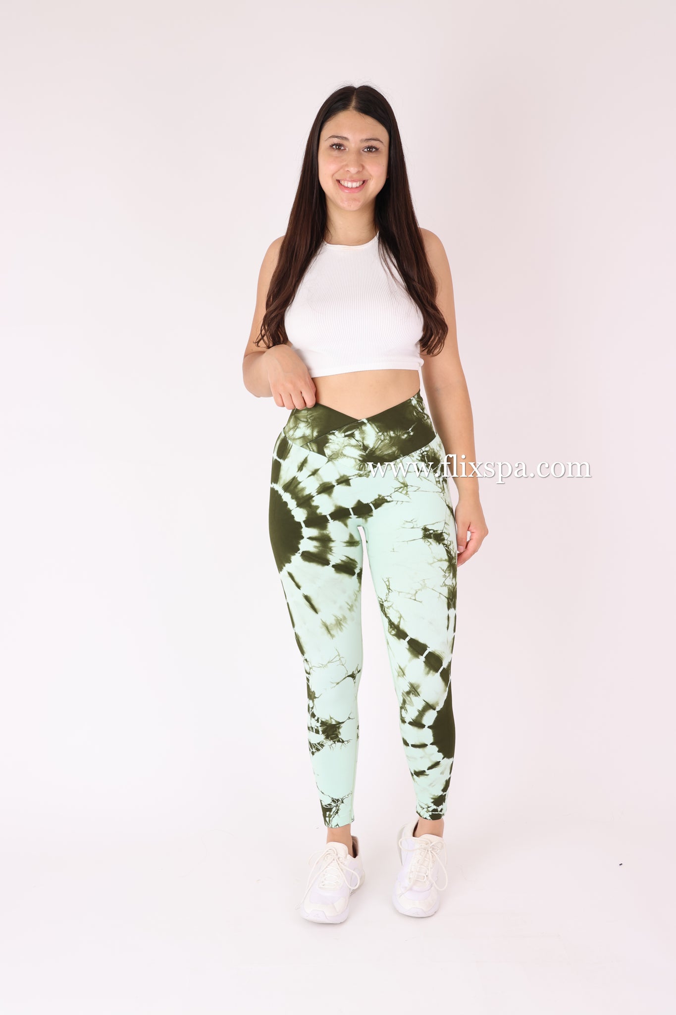 Calza Doble Push Up Mandala con Pretina Delantera Cruzada - Alta Calidad BX106