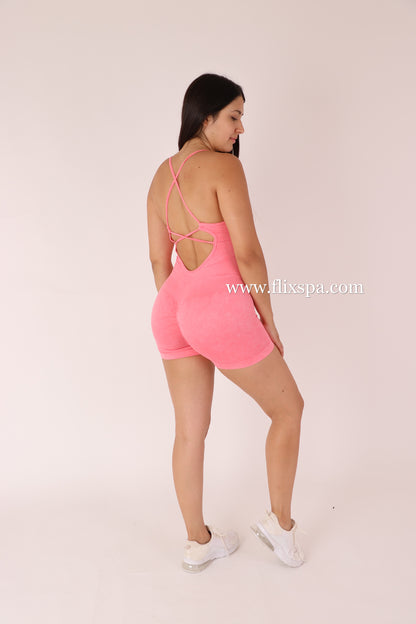 Enterito Deportivo Push Up Prelavado - Tiras Cruzadas BX112