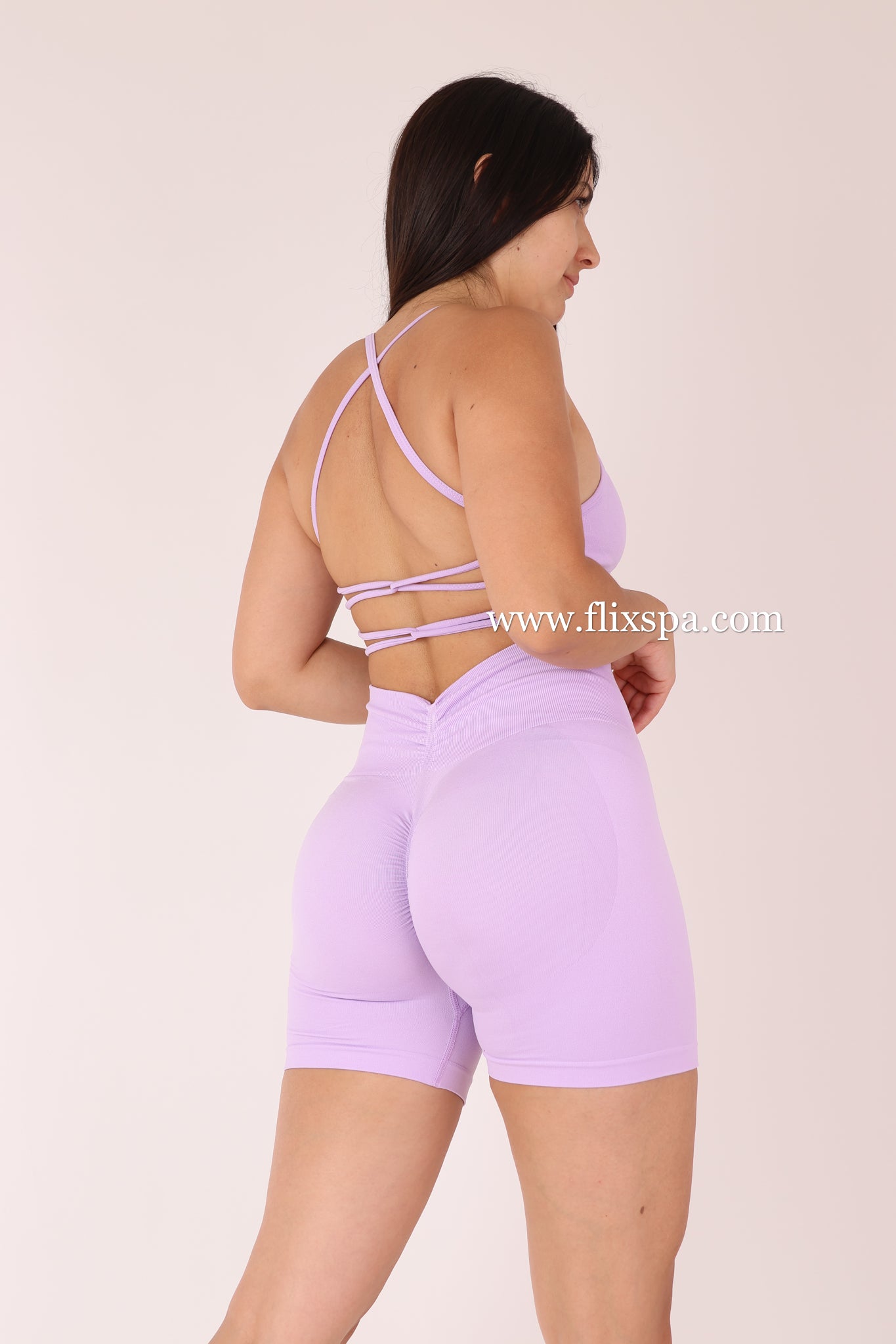 Conjunto Short Corte V + Peto con Tiras  Push up - YJ185