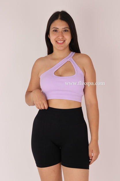Peto Top deportivo cruzado con escote asimetrico - YJ183