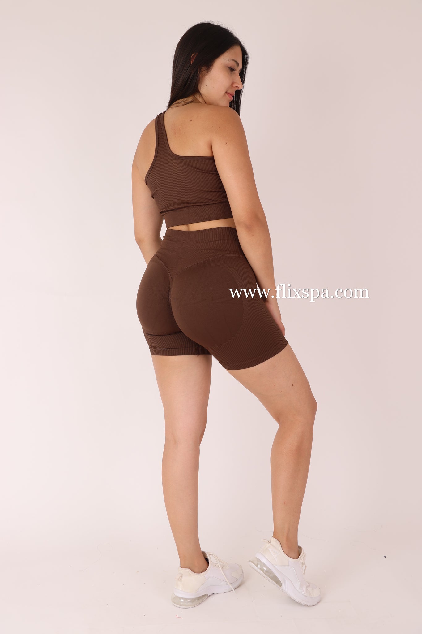 Conjunto Corto Push up Short pretina cruzada y Peto Asimétrico - YJ182