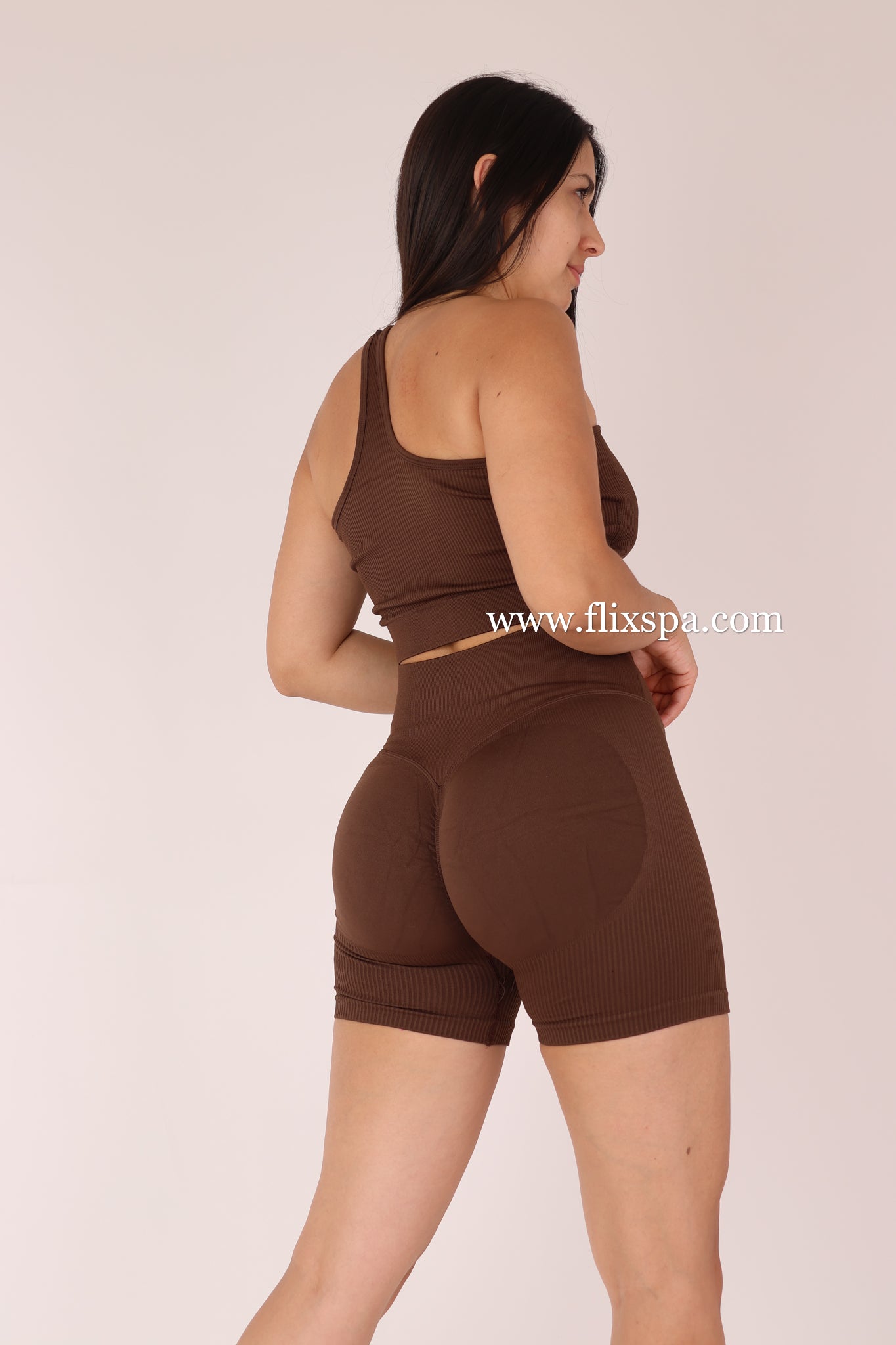 Conjunto Corto Push up Short pretina cruzada y Peto Asimétrico - YJ182
