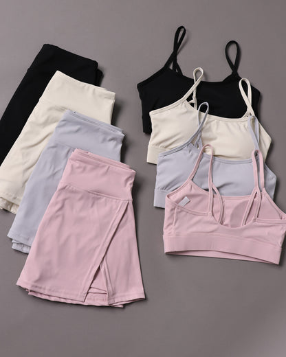 Set Deportivo 2 piezas Falda Short Y Peto Tenis Padel Mujer - LQ1021