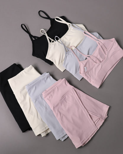 Set Deportivo 2 piezas Falda Short Y Peto Tenis Padel Mujer - LQ1021