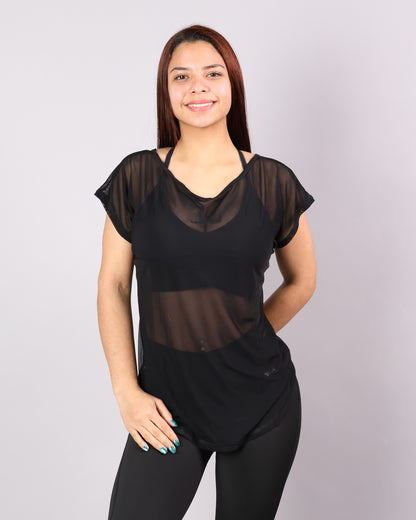 Polera Deportiva Tul OpenBack Chic