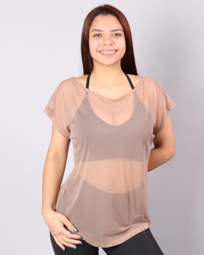 Polera Deportiva Tul OpenBack Chic