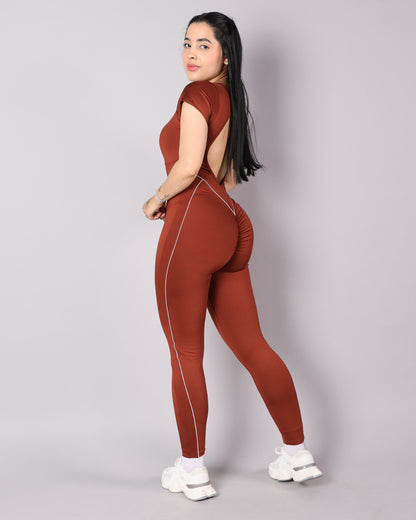 Enterizo Largo V-Back Elegance
