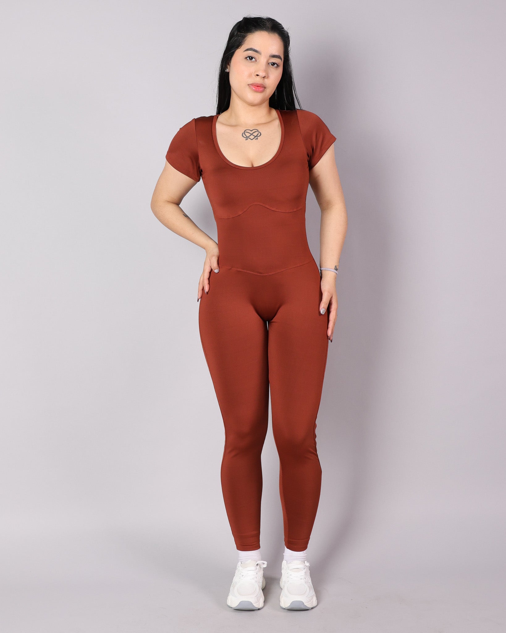 Enterizo Largo V-Back Elegance