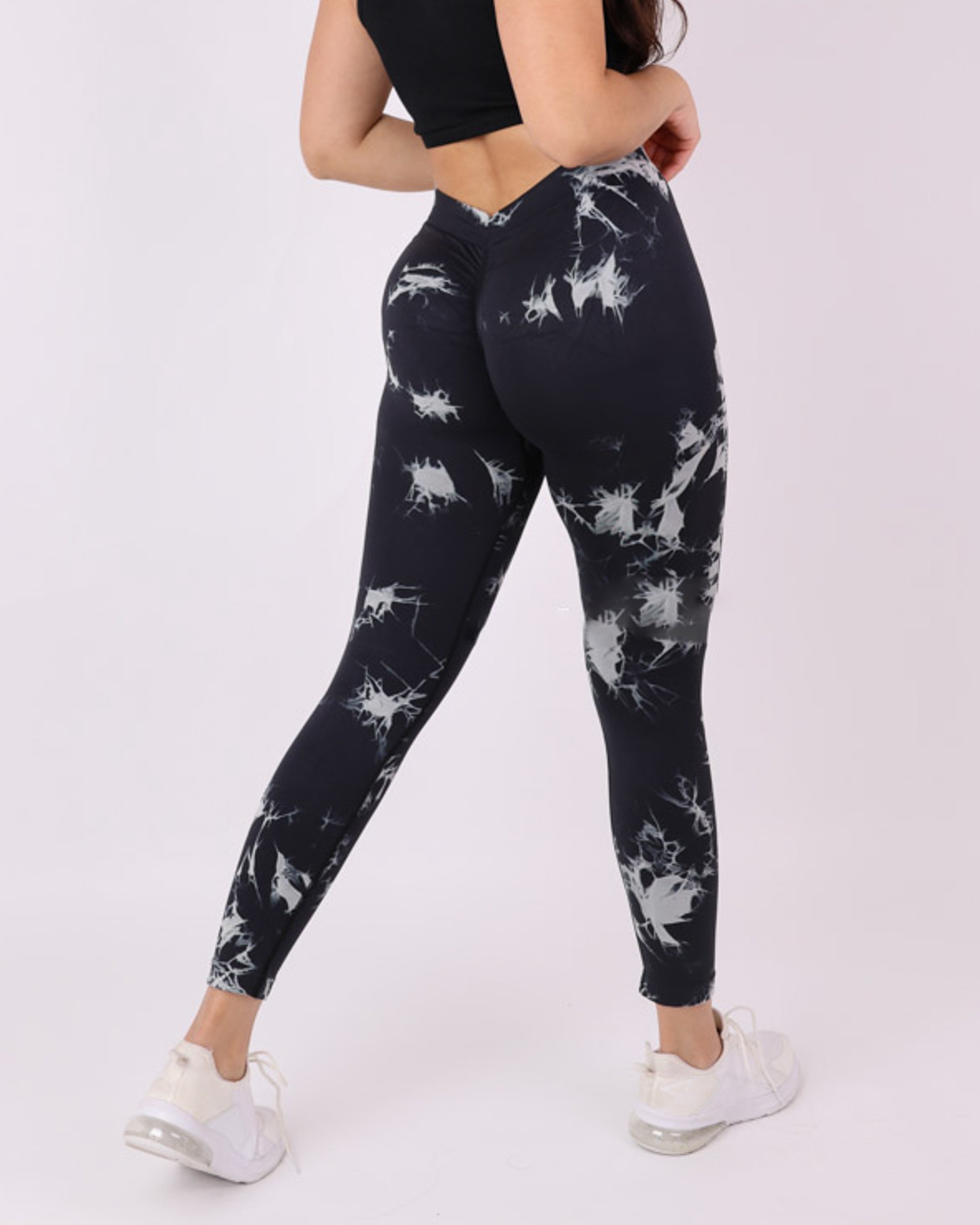 Calza Deportiva Mujer Push up Tie dye Corte en V - HY212