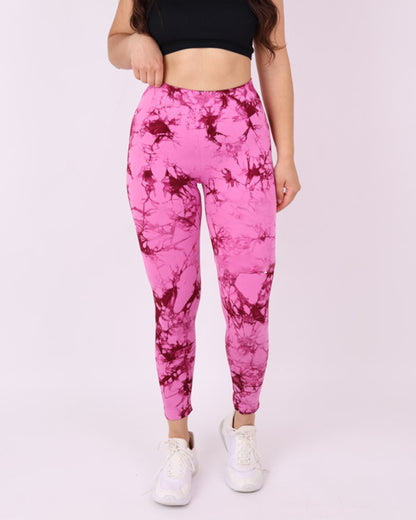 Calza Deportiva Mujer Push up Tie dye Corte en V - HY212