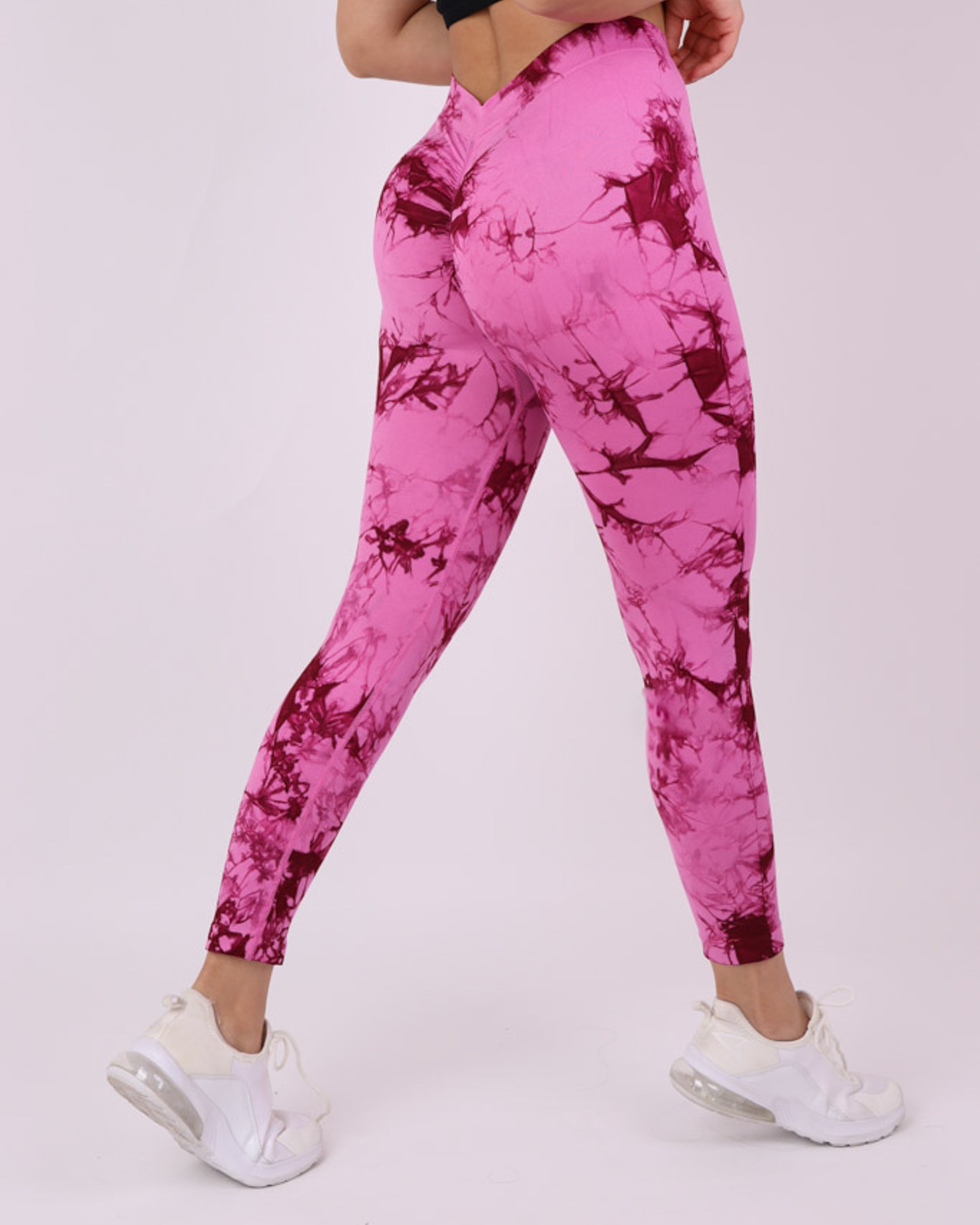 Calza Deportiva Mujer Push up Tie dye Corte en V - HY212