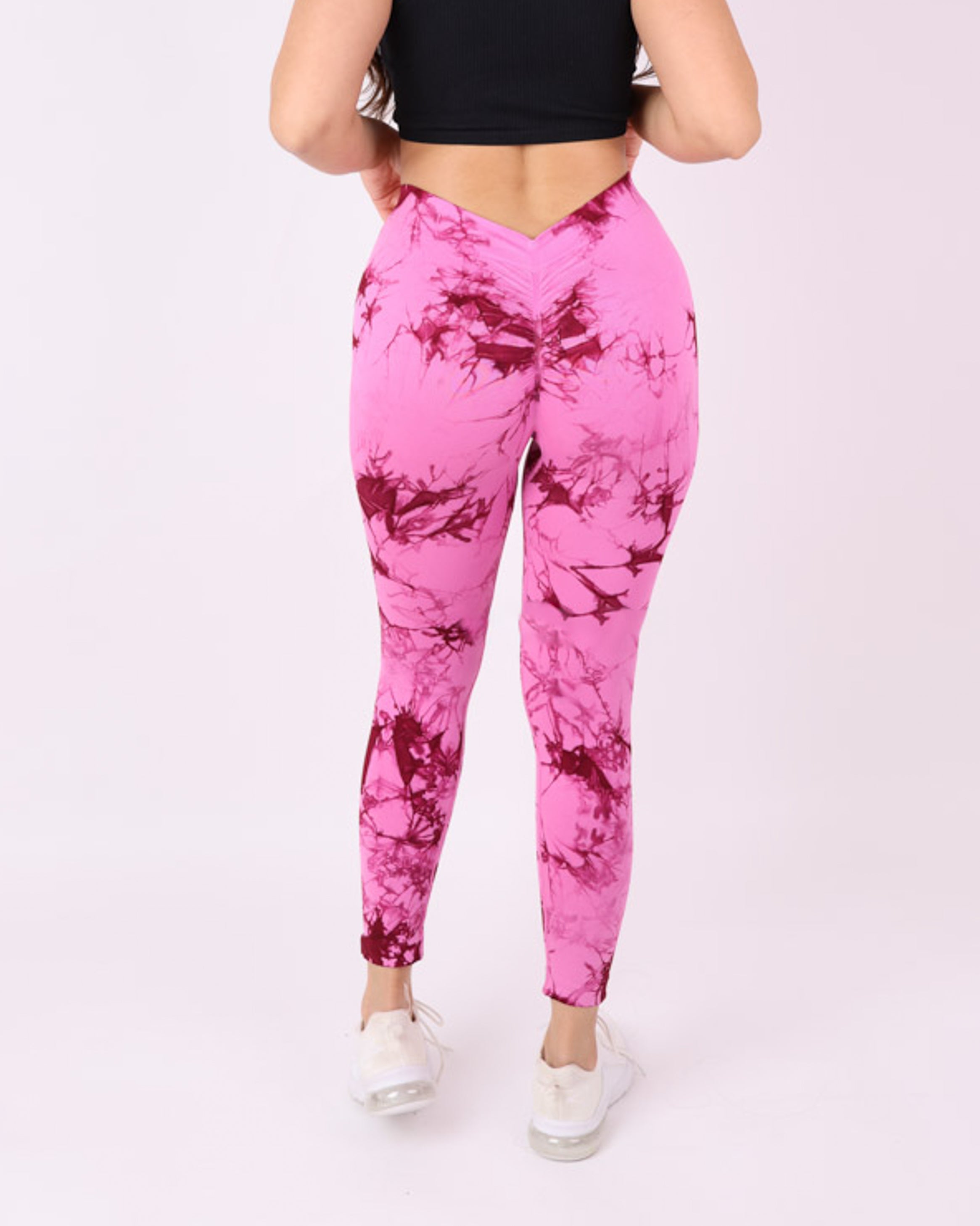 Calza Deportiva Mujer Push up Tie dye Corte en V - HY212