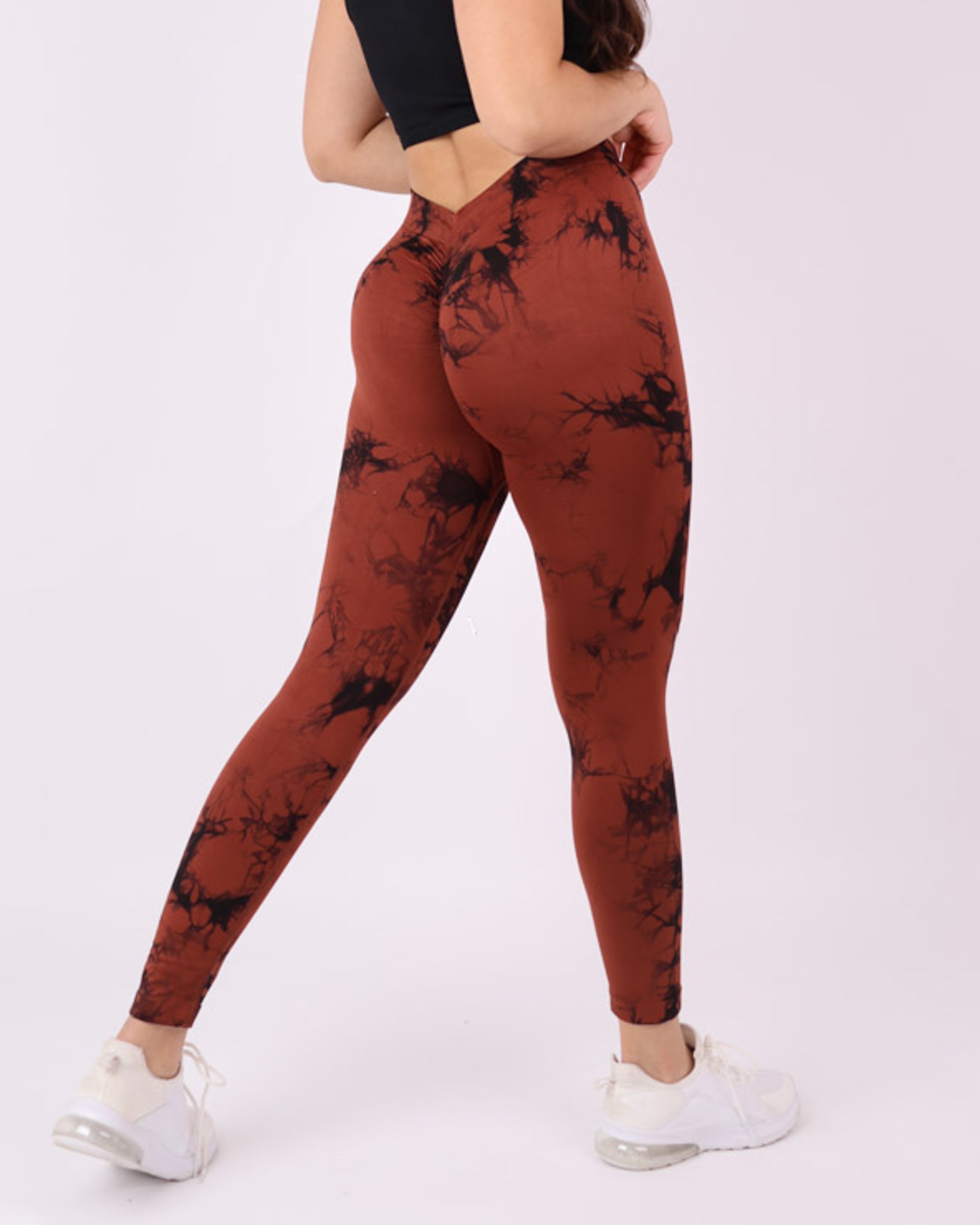 Calza Deportiva Mujer Push up Tie dye Corte en V - HY212