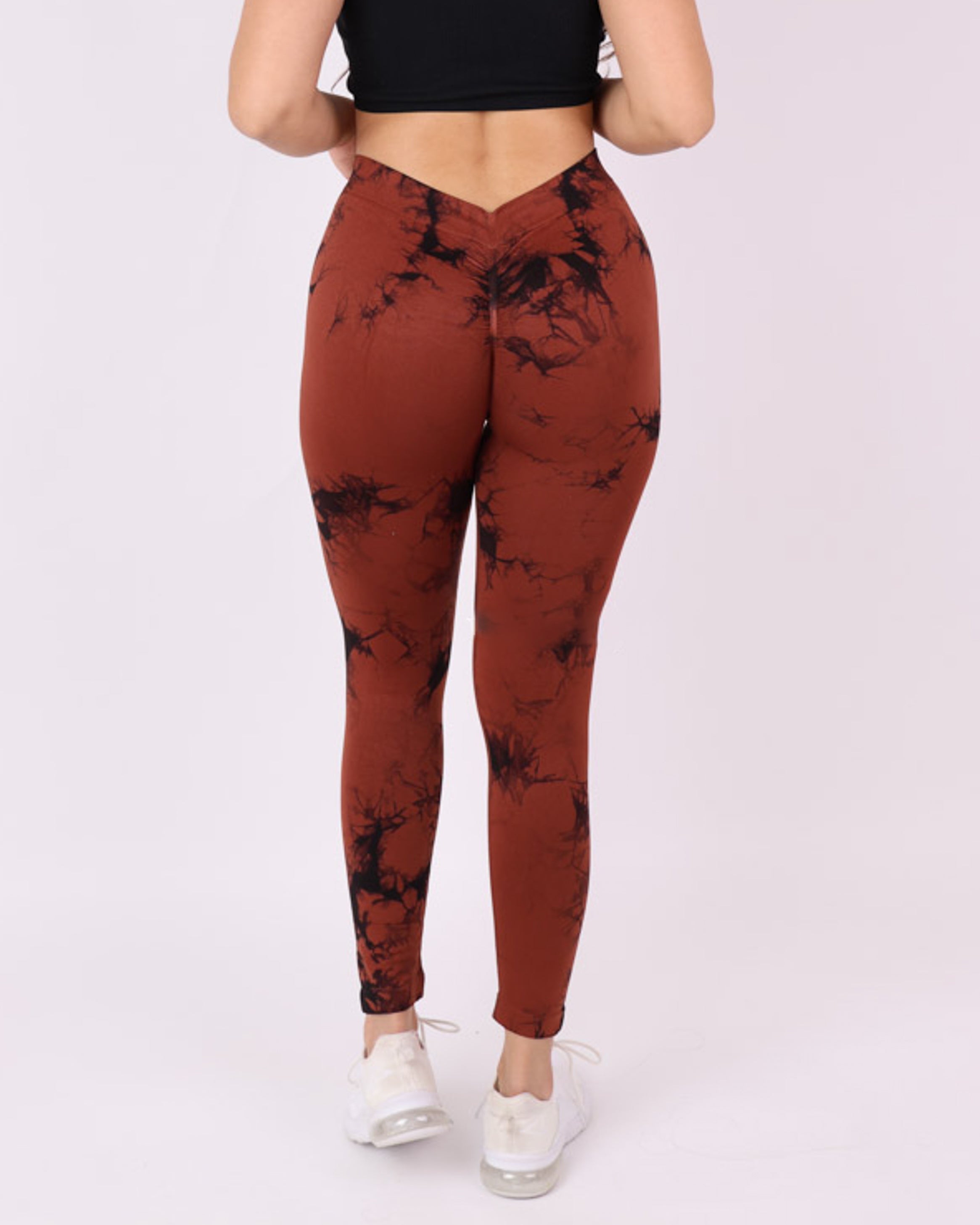 Calza Deportiva Mujer Push up Tie dye Corte en V - HY212