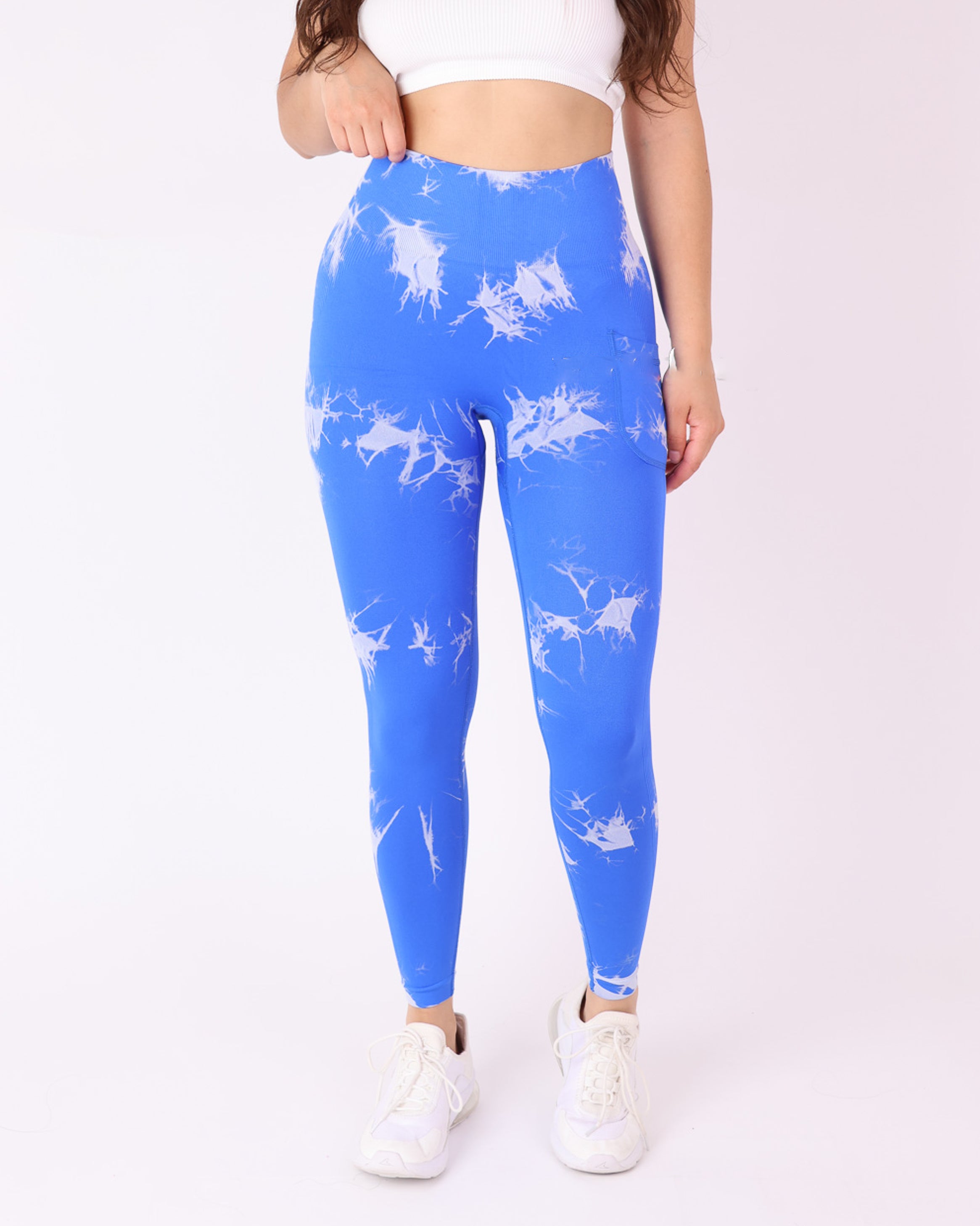 Calza Mujer Deportiva Push Up con Bolsillo tie dye - HY08