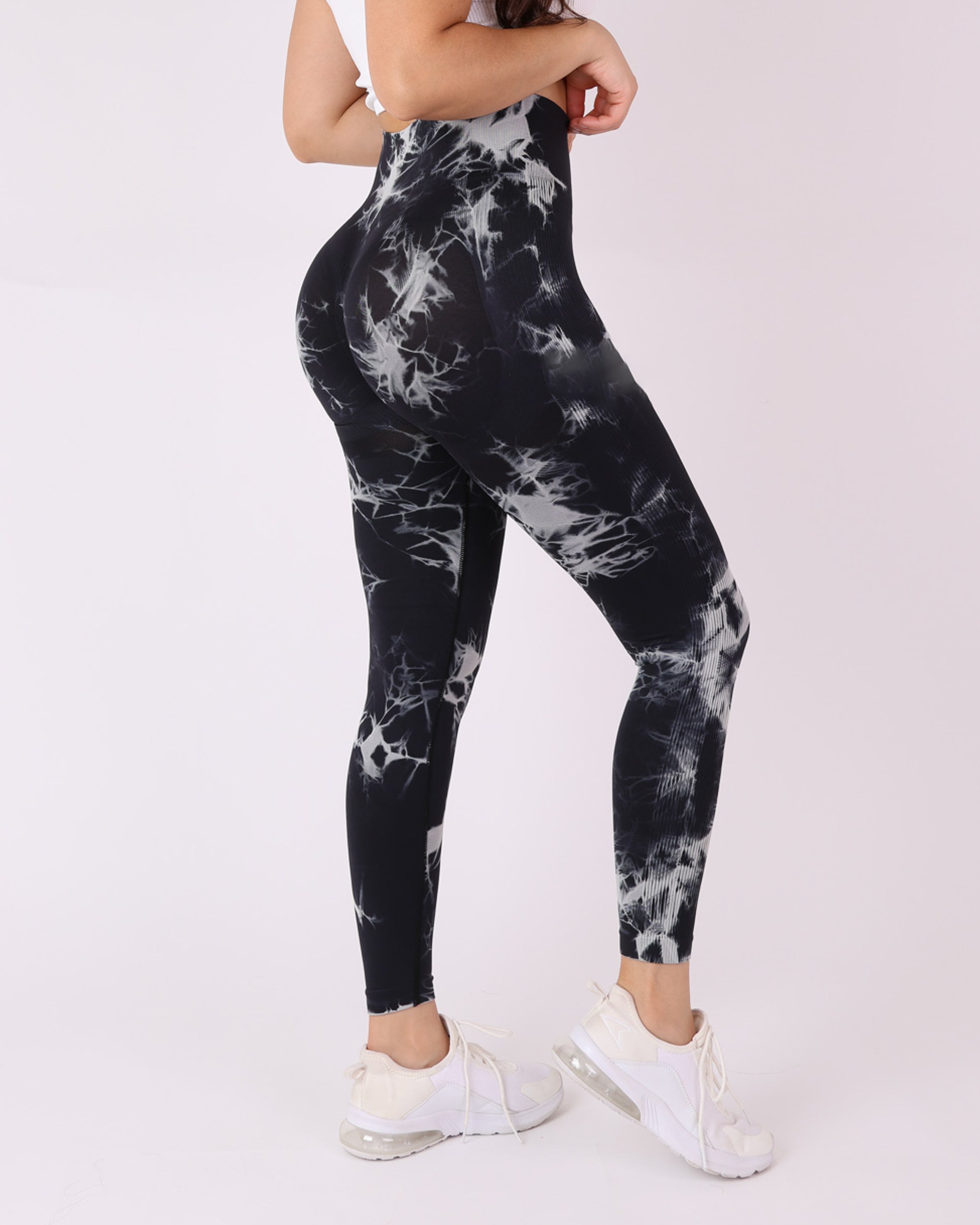 Calza Mujer Deportiva Push Up con Bolsillo tie dye - HY08