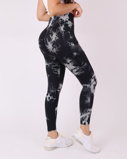 Calza Mujer Deportiva Push Up con Bolsillo tie dye - HY08