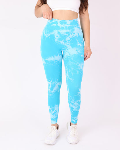 Calza Mujer Deportiva Push Up con Bolsillo tie dye - HY08