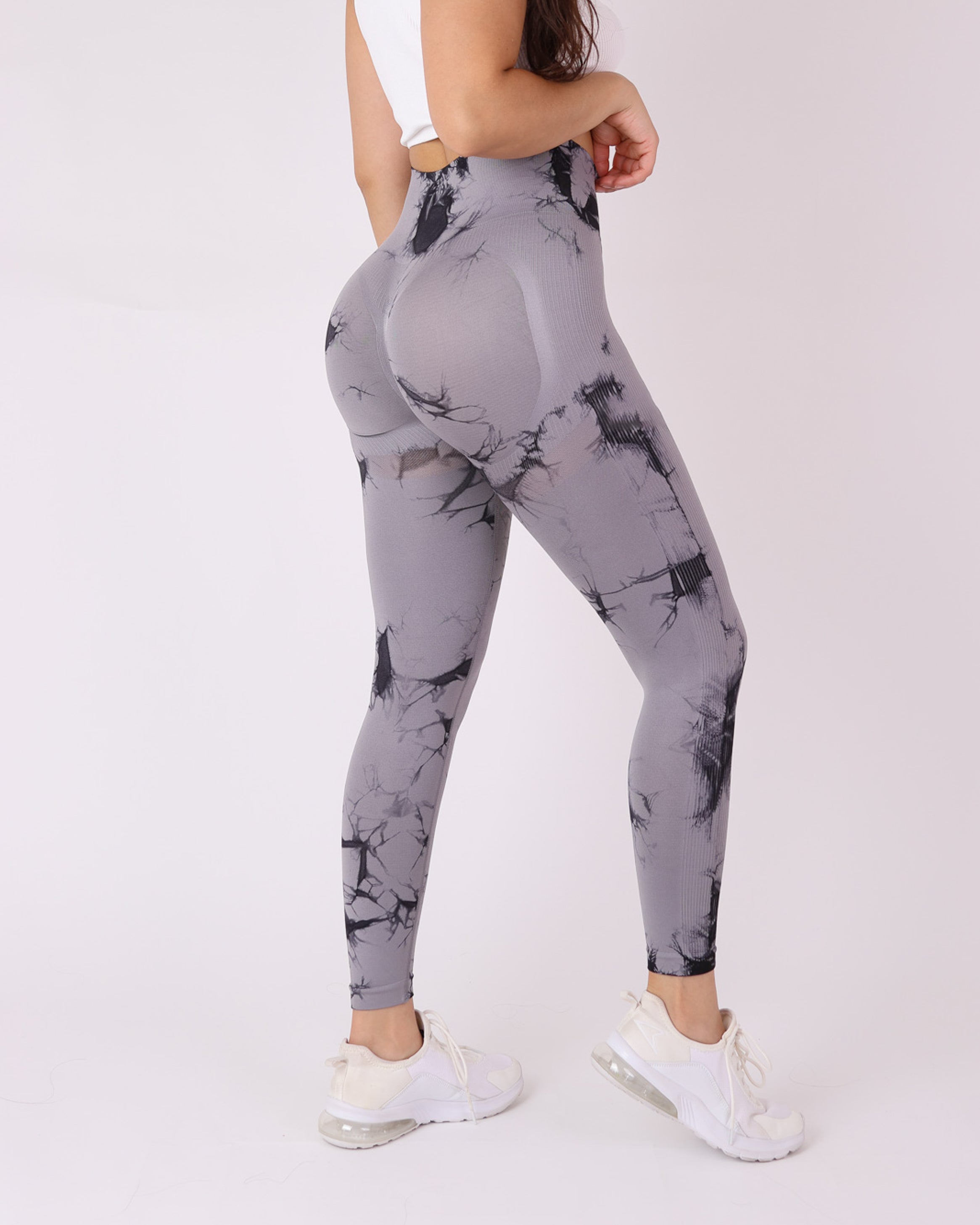 Calza Mujer Deportiva Push Up con Bolsillo tie dye - HY08