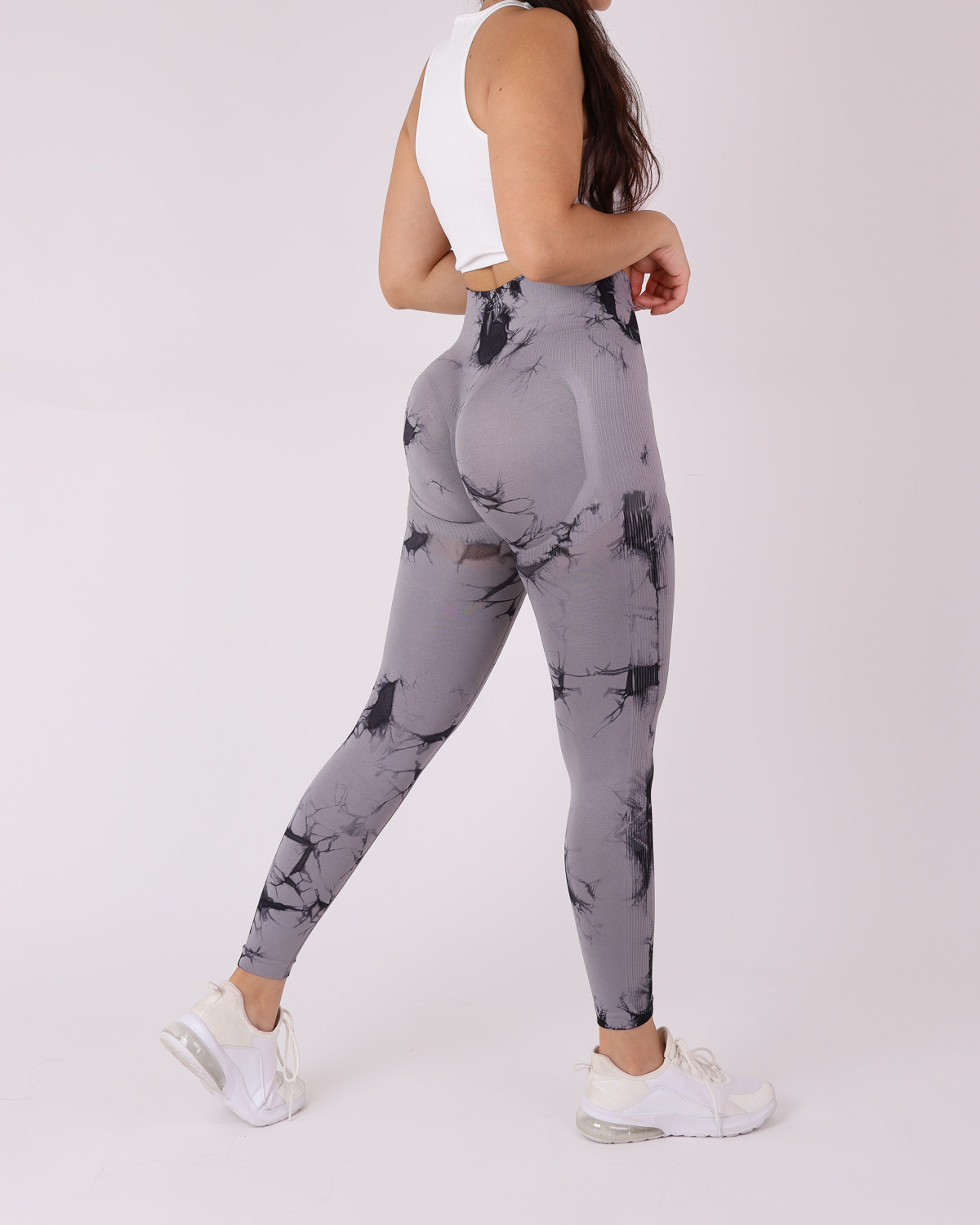 Calza Mujer Deportiva Push Up con Bolsillo tie dye - HY08