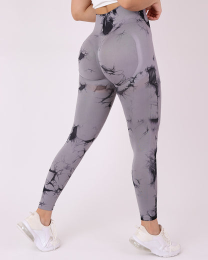 Calza Mujer Deportiva Push Up con Bolsillo tie dye - HY08