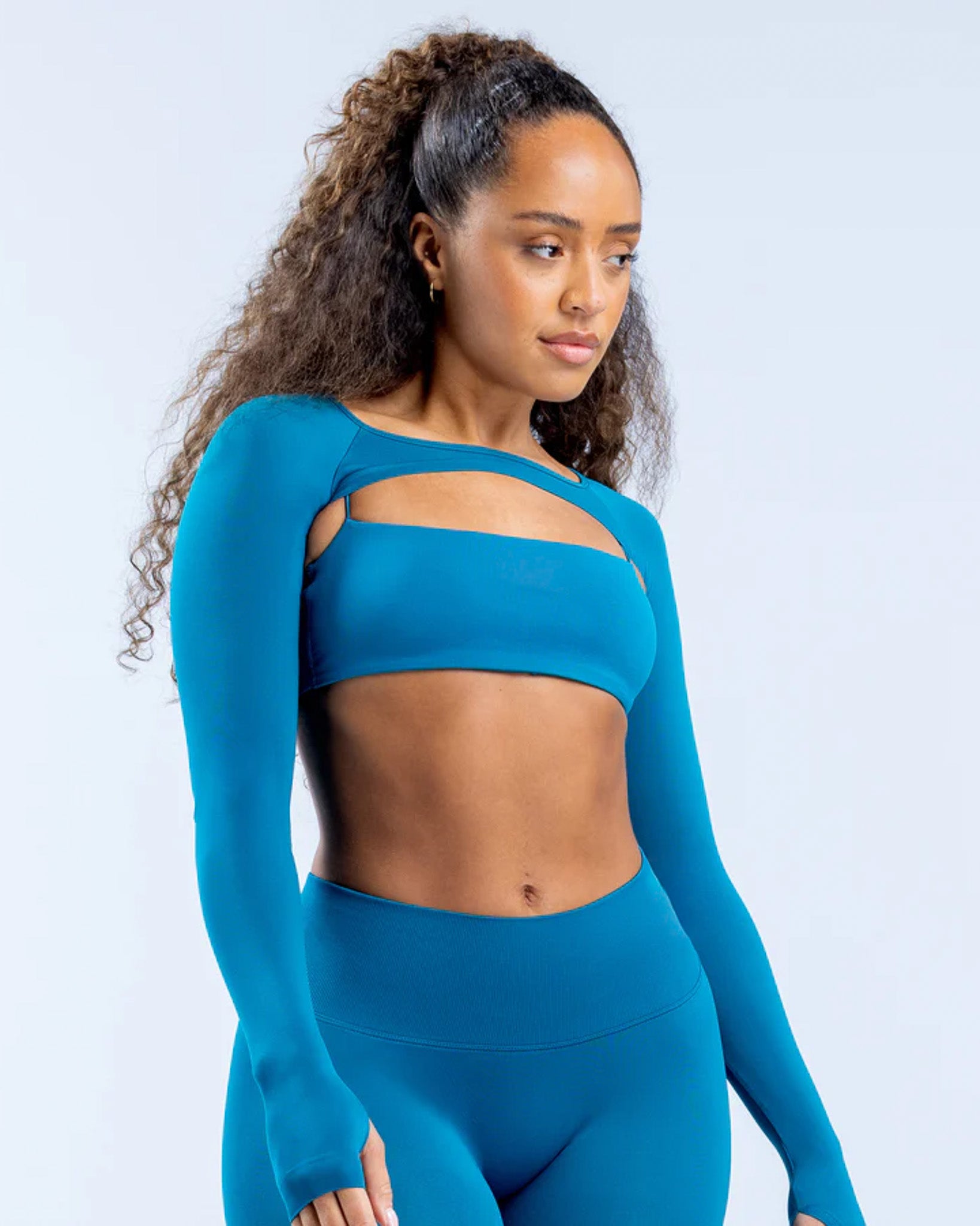 Bolero Deportivo Mujer Defy Corte Frontal Manga Larga - FX09