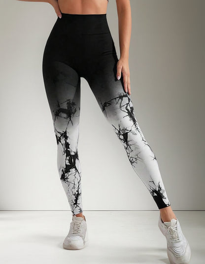 Leggings De Yoga Sin Costuras Con Estampado - Nk010