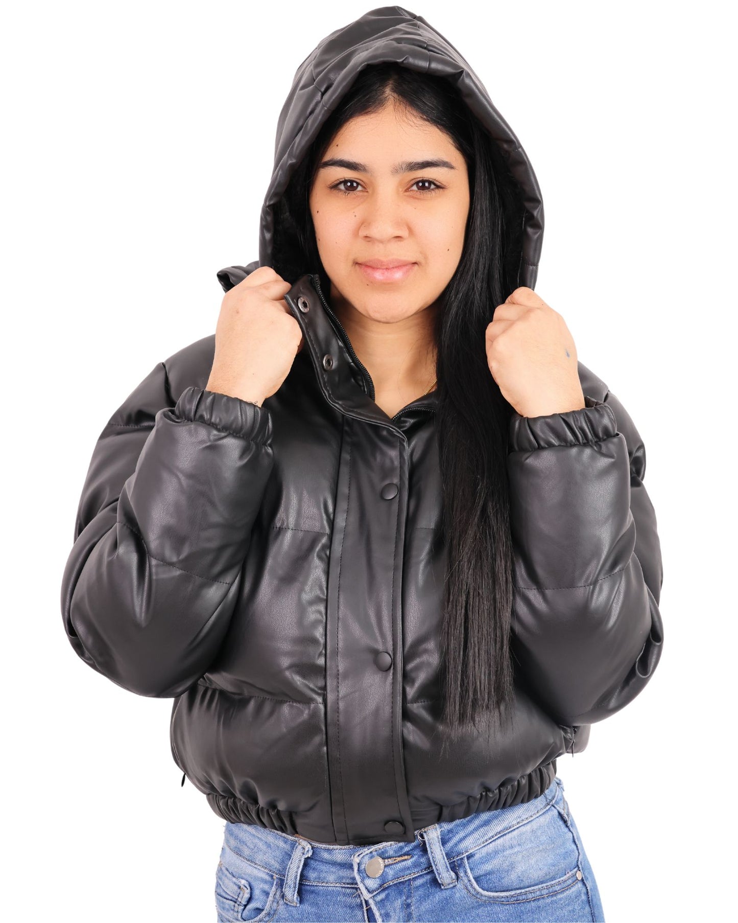 Chaqueta Puffa de Cuero Salvaje